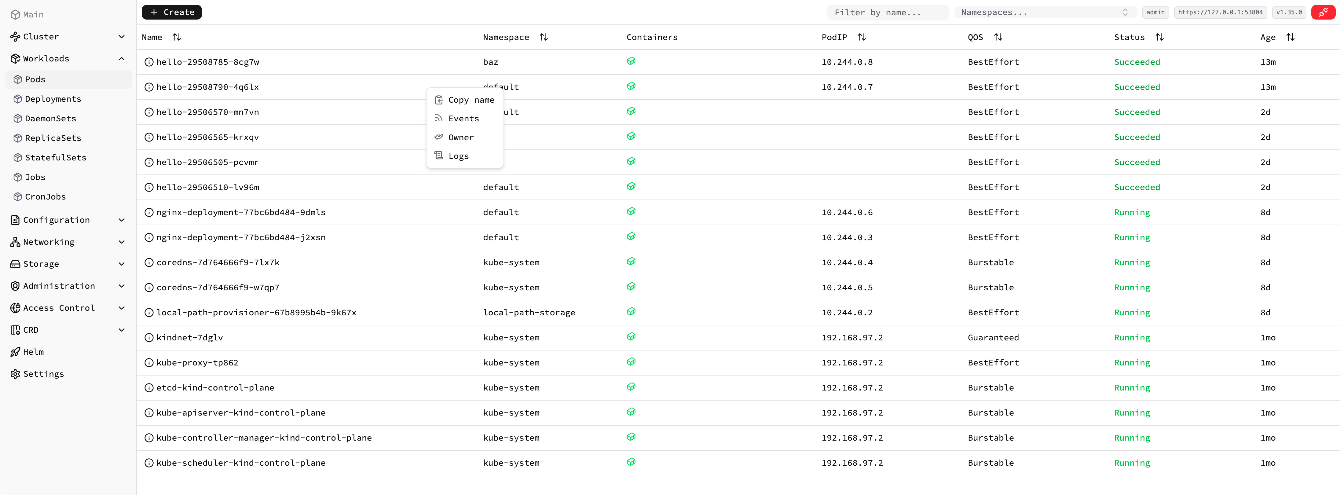 Интерфейс Teleskopio