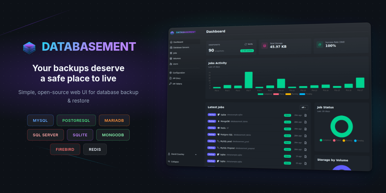 Баннер проекта Databasement