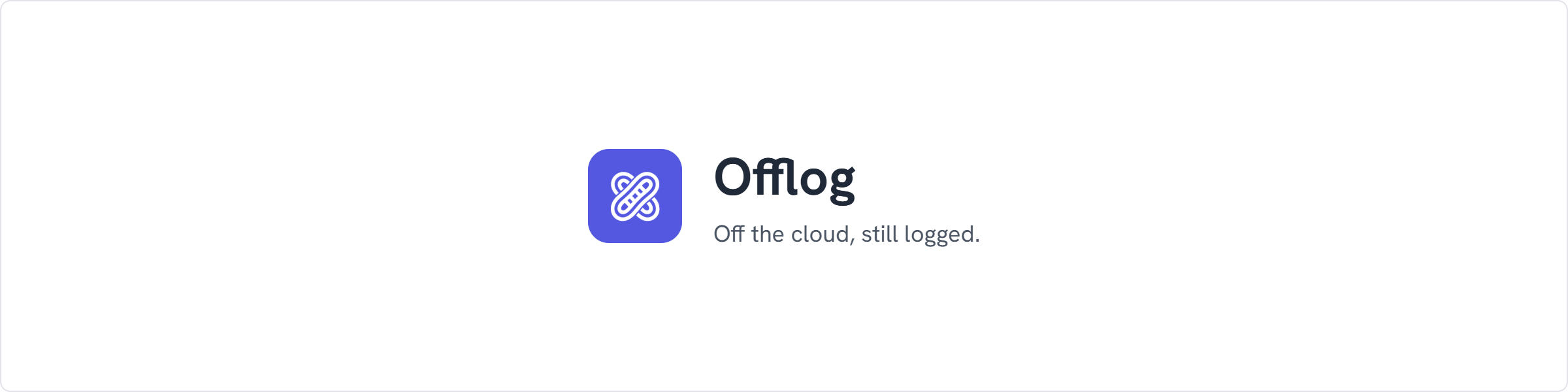 Логотип Offlog — off the cloud, still logged